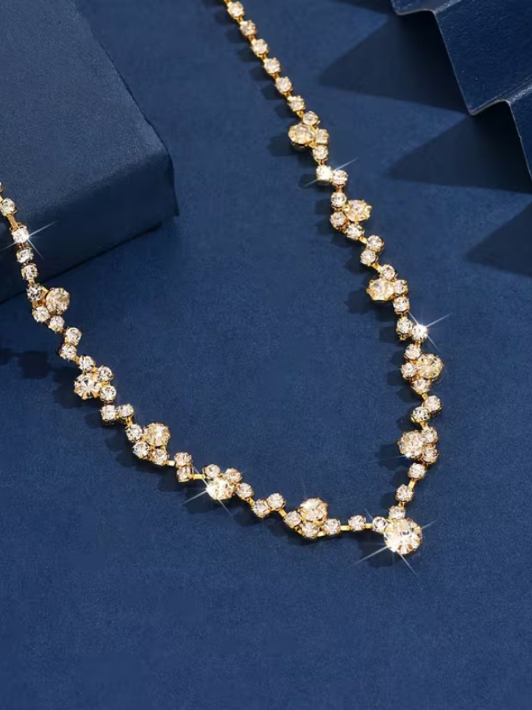14k Gold 18" Womens Formal 2ct Diamond Necklace Ladies 14 Karat Silver Jewelry